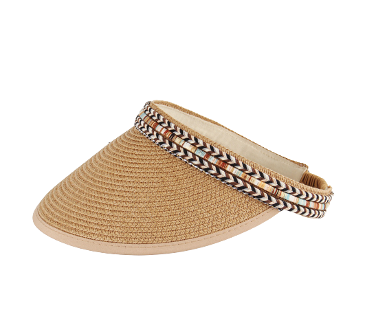 BASKETWOVEN STRAW VISOR